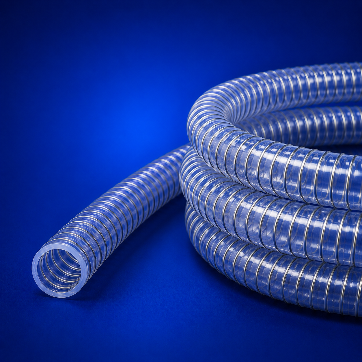 Silicone Hose Reinforced with SS Helical Wire